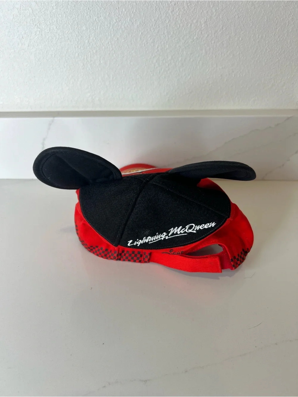 Disney Parks Red Lightning McQueen Kids Hat with Black Ears